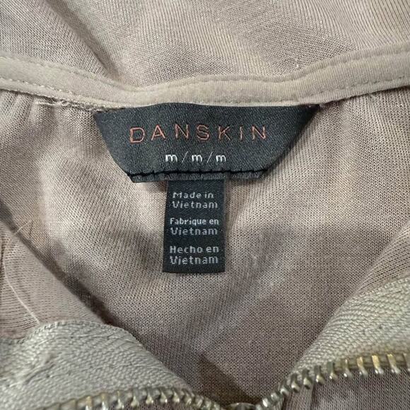 Danskin Scuba Half Zip Athletic Pullover Sweater Women's Medium Taupe Athleisure - Picture 4 of 6